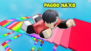 Surviving The RAINBOW STAIRS in Roblox! (tagalog)