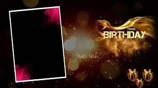 Happy Birthday Black Screen Template Video | Birthday Template Video | Template Video Background
