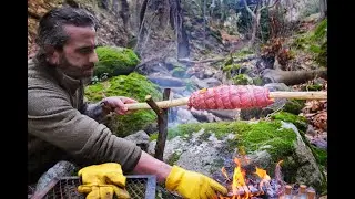 Tenderloin with Bacon, Mushroom and Cheese | Italian Porchetta | Bushcraft