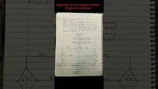 Find largest numbers of given 3 numbers by algorithm and flowchart