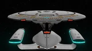 star trek enterprise d fly by
