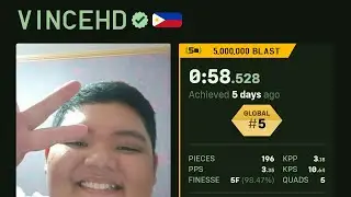 [TETR.IO] 5,000,000 BLAST - 5th place - 0:58.528 - VINCEHD