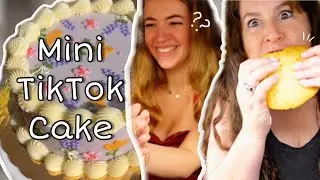 Trying To Make A Cute Tiktok Cake But We've Never Baked Before! - Aesthetic Cake Decorating