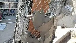 Как замазать черновой слой, тумба виде дерево из арт бетона.
