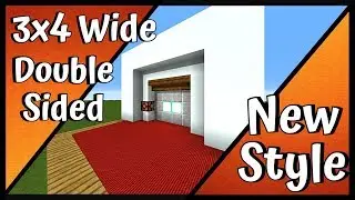 Minecraft Tutorial : 3x4 Wide Piston Door 