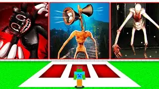 DON'T CHOOSE THE WRONG MINECRAFT BLOOD POOL!! Siren Head Cartoon Cat SCP 096!