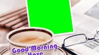green screen good morning with newspaper
