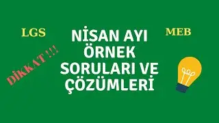 #LGS2020 #2006TAYFA MEB NİSAN AYI ÖRNEK SORULARI VE ÇÖZÜMLERİ :)