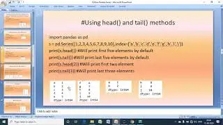 Python pandas: Series