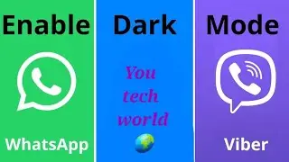 How to change what's app and viber, default theme to dark theme.