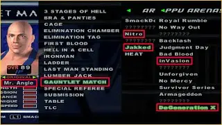 Matches and Arenas Cheat | WWE SmackDown! Here Comes The Pain