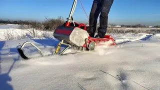 Снегокат Snow hunter - направляющая лыжи, сборка, запуск и катание.