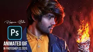how to Create Animated GIF- Fire and clouds effect in Photoshop