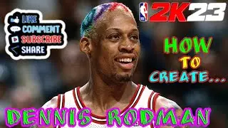 NEW NBA 2K23* Dennis Rodman face creation Tutorial EVER!