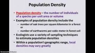 Ecology - Populations, Communities, & Symbiosis