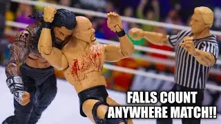 Stone Cold vs Roman Reigns - Falls Count Anywhere Action Figure Match! Hardcore Championship!