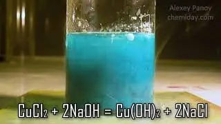CuCl2 + 2NaOH → Cu(OH)2 + 2NaCl | Copper chloride react with sodium hydroxide