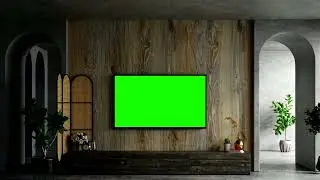 Wall TV Room Green Screen