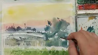 Акварель, самое начало ч.2 мастер-класс на каникулах
