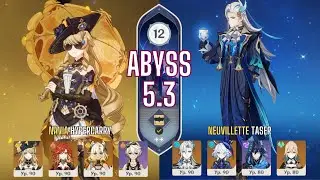 C0 Navia hypercarry  & C3 Neuvillette Taser | Spiral Abyss 5.3 new | Genshin Impact