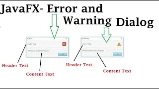 JavaFX Error and Warning Dialog Explained | How to create Error and Warning dialog in JavaFX ?