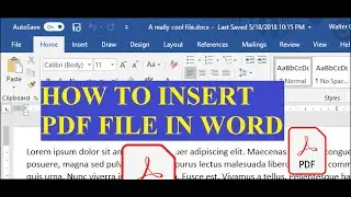How to insert Insert PDF File In Word Document | how to pdf file in word