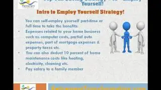 Tax-Saving Strategy # 10 - Employ Yourself to Save Taxes - Tax Saving Tip for Retirement!