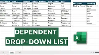 How to Create Dependent Drop Down List in Microsoft Excel? | INDIRECT Formula in Excel