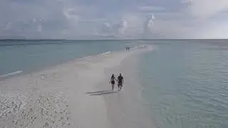 Couple Walking on a Beach Filmed with a Drone- no copyright - Create your video .N3