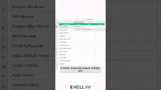 Excel'de İsimleri Tek Formülle Ayırma (METİNBÖL Formülü) | EXCEL 751  #excel751 #exceldersleri