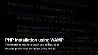 PHP installation using WAMP