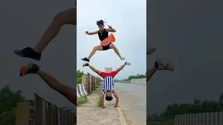 Papa ki pari ne kiya kamal😍 #gymnast #acrobatics #action #stunt #gymnast #couplegoals #viralshort