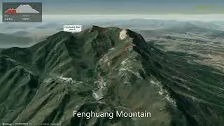 Fenghuang Mountain ∆ hiking trails ∆ 3d-trail.com/china/