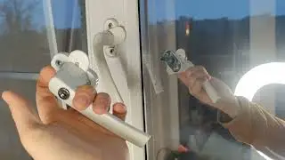 Ставим ручку с замком на пластиковое окно!!