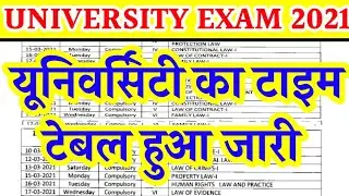 University Exam 2021|| B.A/B.SC /B.COM New Exam Date 2021|| B.A/B.SC /B.COM New Time Table 2021