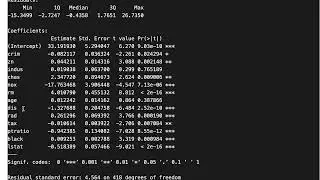 Linear regression example with R