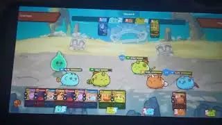 Axie game 3 vs. 1 Ramdom criticals Axie gameplay
