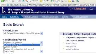 Word and subject search   Advanced search Mt  Scopus Library