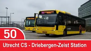 [4K] Bustraject | Lijn 50 | Utrecht CS - Driebergen-Zeist NS (VDL Ambassador)