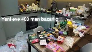 VLOG🛒YENİ EVƏ 400 MAN MARKETDƏN NƏLƏR ALDIQ? 📦YENİ EV ƏŞYALARI🫕QAZAN DƏSTİ📱MƏRVANIN TƏZƏ TELEFONU 
