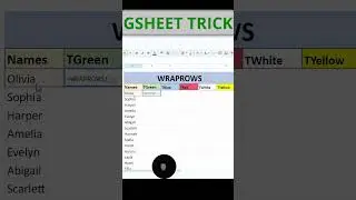 Google Sheets Amazing Trick | 