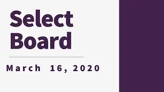 Select Board March 16, 2020