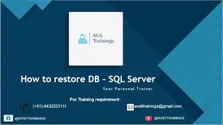How to restore DB from file in SQL Server