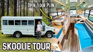 SIMPLE DIY Mini School Bus Camper Conversion Build