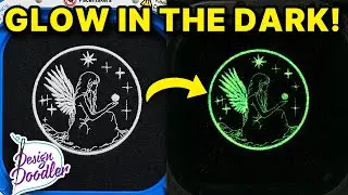 How to CREATE a Design with Glow-in-the-Dark Thread! Machine Embroidery for Beginners