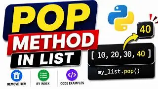 Lec# 14 pop method in python | pop function | data structures in python | python for beginners