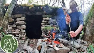 🪓 Built a stone house in a wild forest