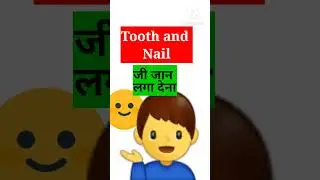 Tooth and nail idiom in english