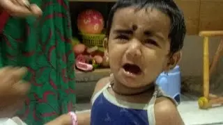 Baby crying because of 
