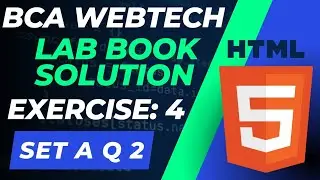 BCA Sem 2 HTML lab book exercise 4 Set A Q 2 solution|Frameset in Html|Frames and designing in html.